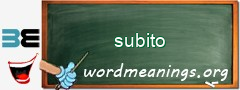 WordMeaning blackboard for subito